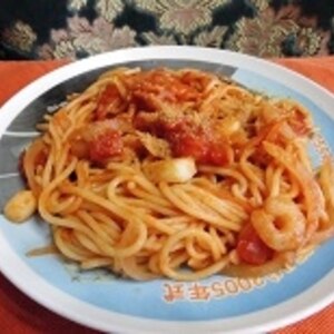 牛乳とトマト缶で☆簡単トマトクリームパスタ♪